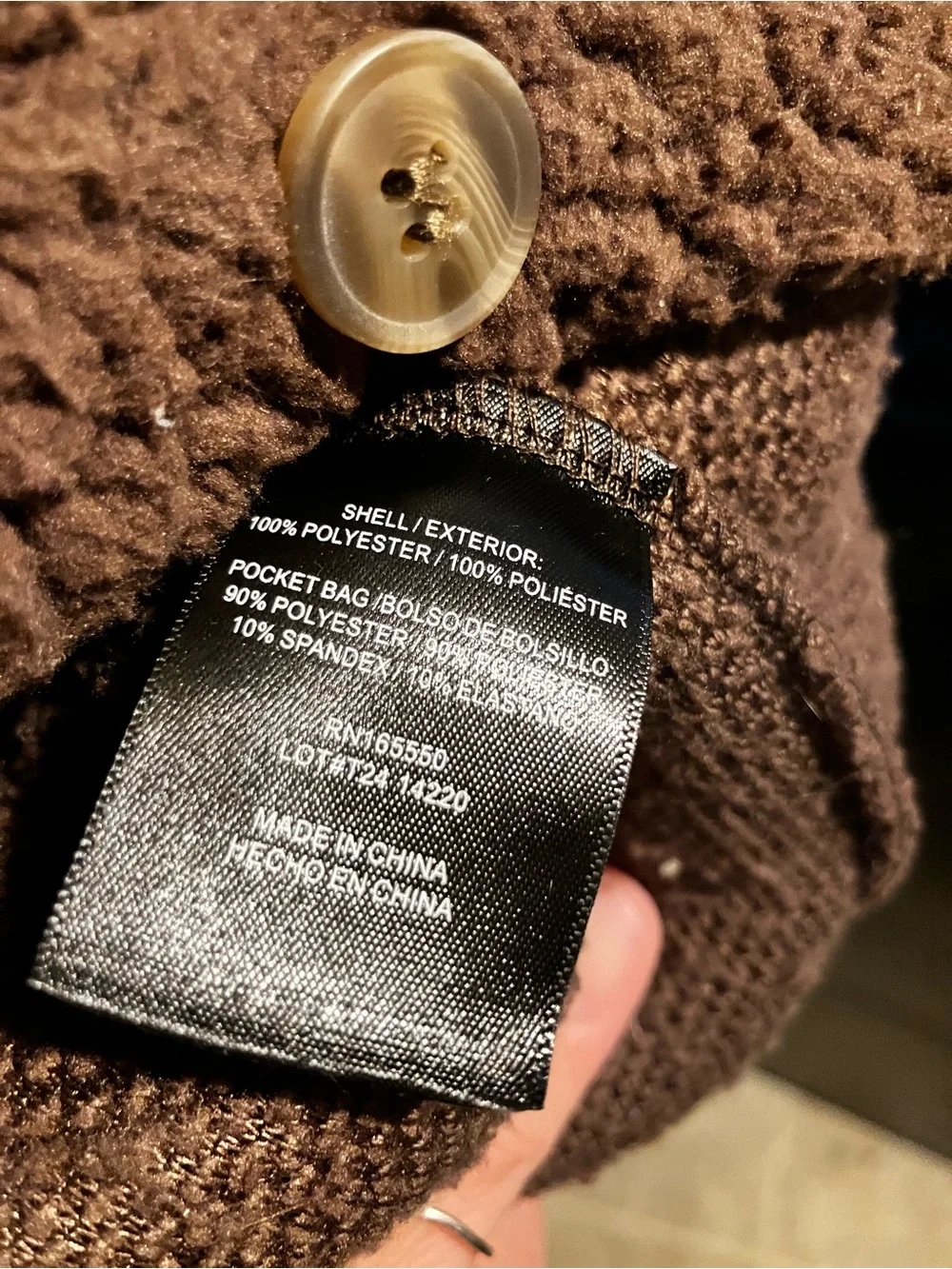 32 Degrees Brown Sherpa Shacket Jacket M/L